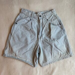 Vintage‎ Brittania Hickory Stripe Denim Shorts Womens 6 High Waist Jorts